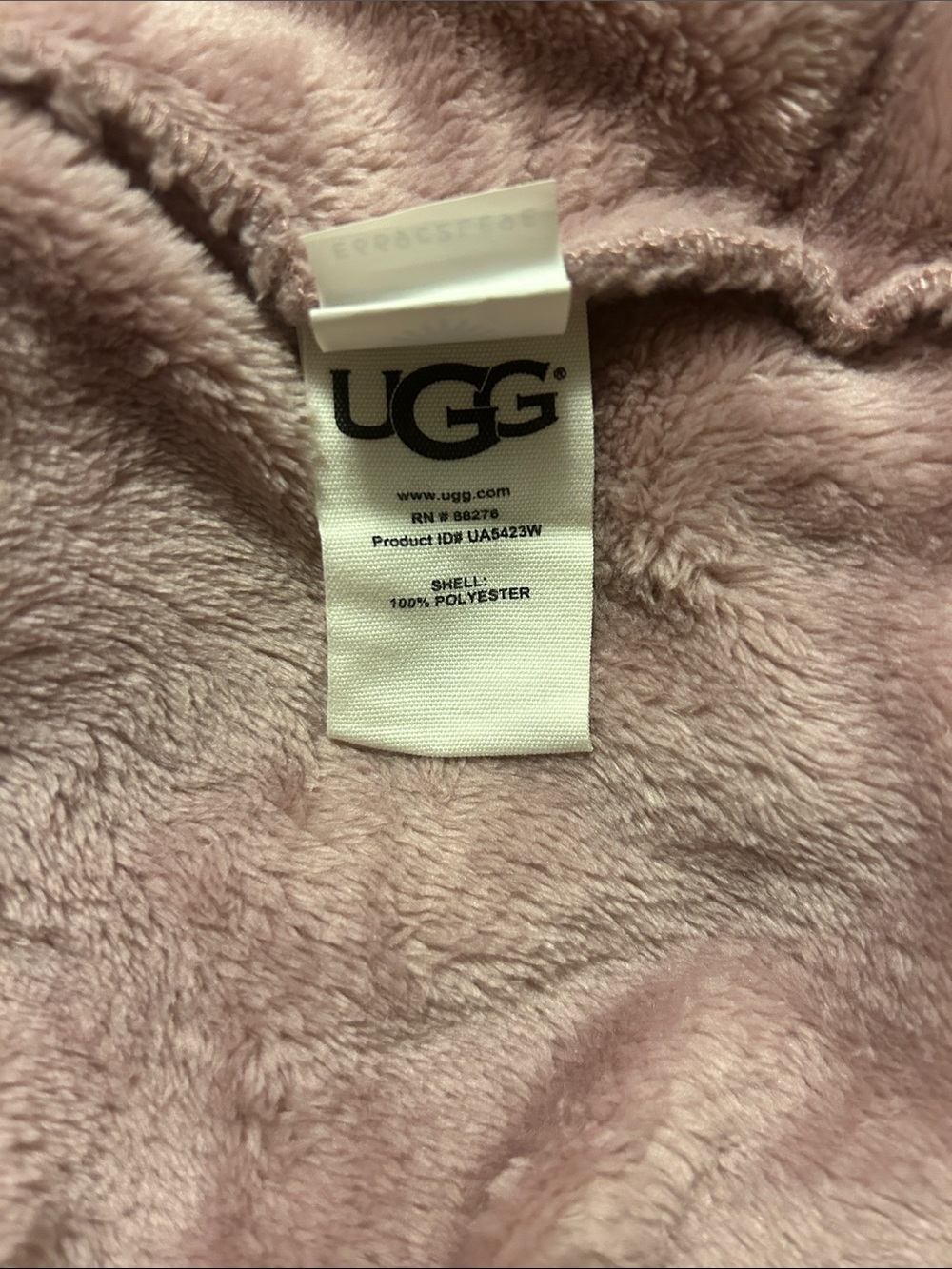 UGG Women's Plush Open-Front Teddy Jacket in Dust Pink - Picture 4 of 12